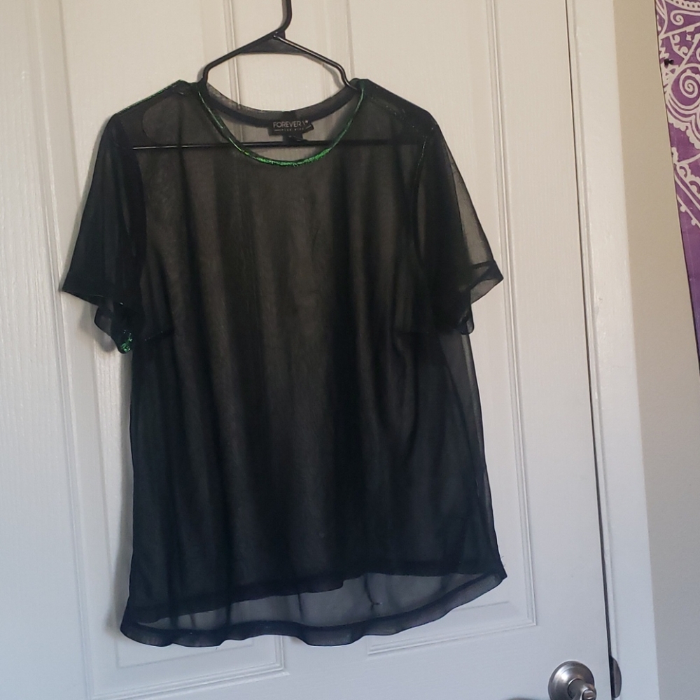 Color Shift Mesh Top Forever 21
